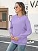TICTICMIMI Lässige Damen-Sweatshirts mit Rundhalsausschnitt, langärmelig, lockere Passform, Herbst-Shirt, Lavendel, M