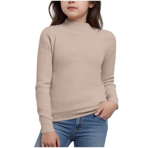 Girls Sweaters Turtleneck Long Sleeve Pullover Casual Fall Tops Fashion Cute Kids Knit Sweater Trendy Teen Clothes