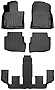SMARTLINER 3 Row Floor Mat Liner Set Compatible with 2020-2021 Mazda CX-9 with 2nd Row Bucket Seats Without Center Console