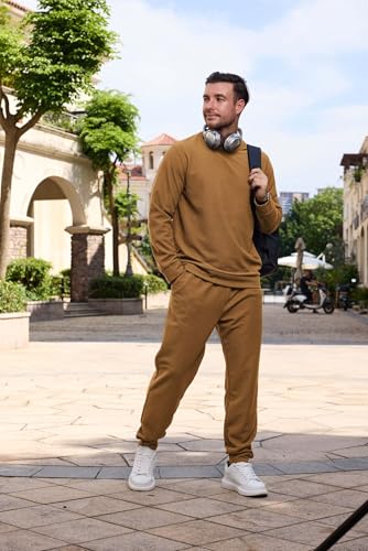 Mens Tracksuit 2 Piece Sweatsuits Sets Long Sleeve Pullover Sweatshirt and Pants Set Casual Jogging Outfits3