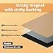 LLPT Adhesive Magnetic Sheet 5 x 7 Inch 10 Pack Flexible Refrigerator Magnet Sheet Sticky Magnetic Paper for Photos Images Educational DIY Craft Paper (MSA5710)