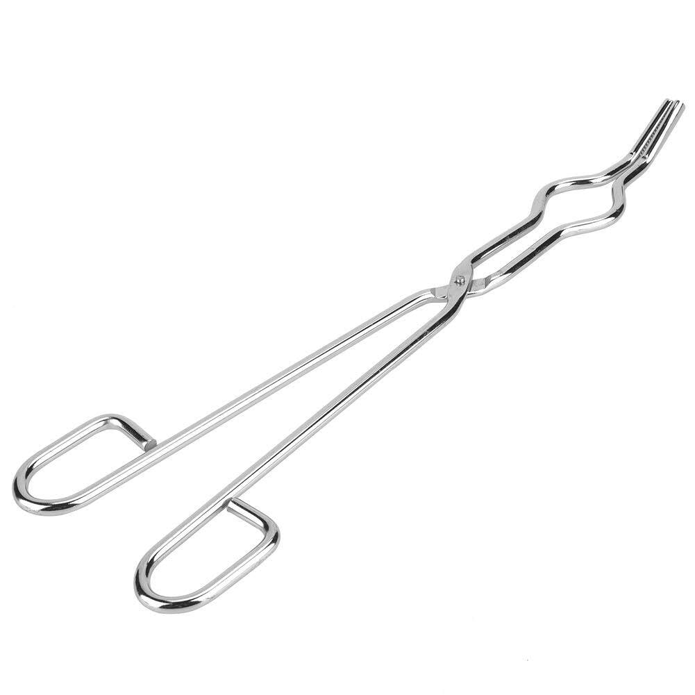 Pinza per crogiolo in acciaio inossidabile, 7 mm di spessore, rivettata, per forno fusorio oro, creazione gioielli & laboratorio (200 mm)(Length 350mm)