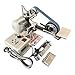 Bandschleifer 550W mit 3 Schleifbändern, 76,2 x 2,5 cm kompatible Bänder, Körnung 100/180/240, Metall Holz Messer Schleifmaschine, Modell JLD10-8