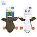 Best Pet Supplies 2-in-1 Stuffless Squeaky Dog Toys with Soft, Durable Fabric for Small, Medium, and Large Pets, No Stuffing for Indoor Play, Holds a Plastic Bottle - 1Wild Duck, Medium