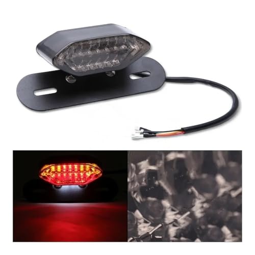 Feu d'arrêt arrière moto LED avec feux clignotants pour permis - 2