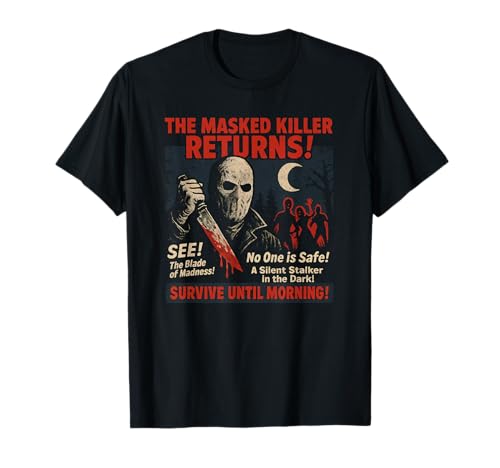 仮面キラーリターンズ スラッシャー 映画ポスター ヴィンテージ ハロウィン Tシャツ