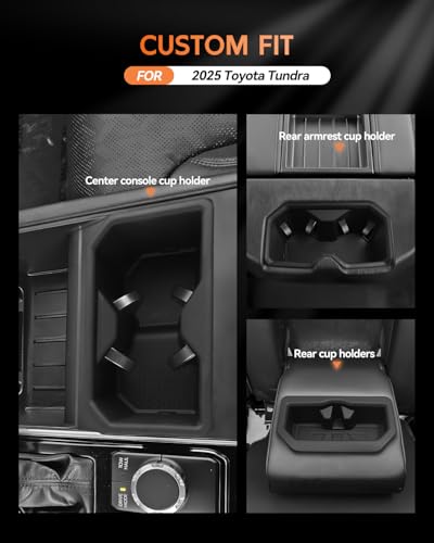 Portavasos para Toyota Tundra 2022-2026 3 piezas miniatura 2