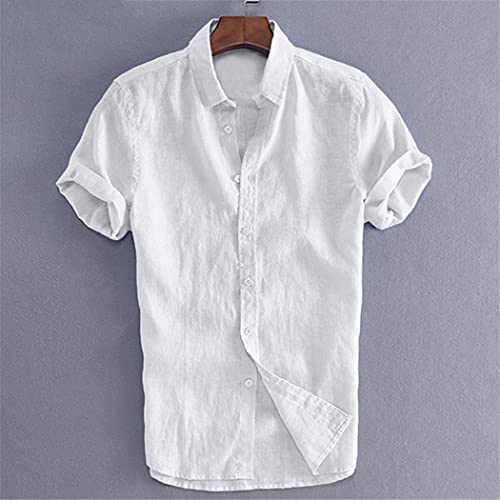 T-shirt décontracté pour homme ajusté avec un col rabattable élégant en coton