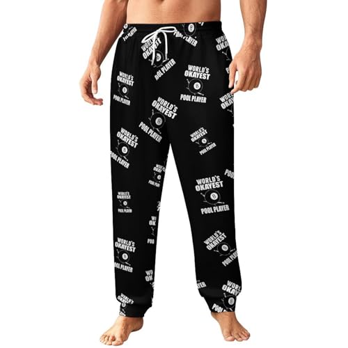 Pool Player Funny Billiards Mens Athletic Workout Jogger Sweatpants for Men with Pocket and Drawstring XL
