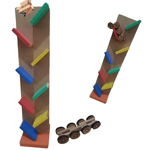 Brinquedo Educativo Pedagógico Em Madeira Rampa Pista Maluca