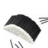 400 Stueck Einweg Lippenpinsel Schwarz Hohlstab Lipgloss Applikatoren Make Up Pinsel fuer Lippenstift Concealer Lidschatten Tragbares Kosmetikpinsel Set fuer Taeglichen Gebrauch Reisen Salon