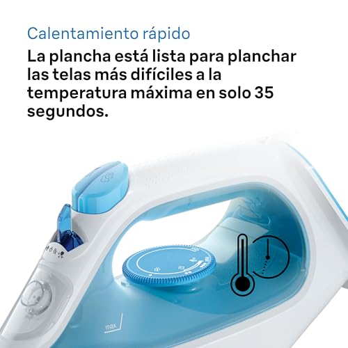 Miniatura 5 de Braun Household TexStyle 1 SI 1050BL - Plancha de vapor con suela SuperCeramic, vapor vertical, 2000 W, color azul, (SI1050BL)