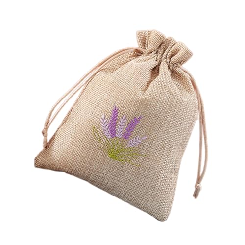 HapGlan Pack Of 10 Cotton And Linen Drawstring Bags Lavenders Bags For Jewelry Wedding Spices Storage