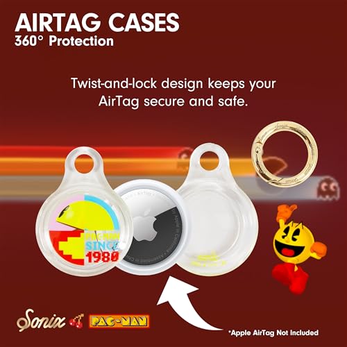 Image of Sonix Cases for Apple AirTags with Keychain (Pac-Man 45th Anniversary)