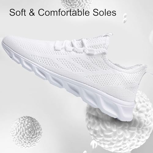 Image of WCIDFY Mens Running Shoes Mesh Breathable Tennis Shoes Lightweight Walking Sneakers Comfortable for Gym