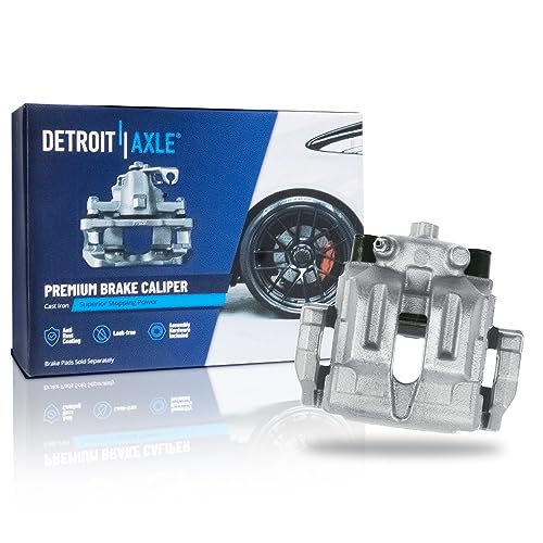 Image of Detroit Axle - Rear Right Brake Caliper for BMW 323i 325i 325Xi 328i xDrive 328xi X1, Passenger Side Disc Brake Caliper w /Bracket Replacement