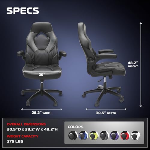Image of RESPAWN 3085 Gaming Chair, Ergonomic Office Chair, Headrest, Flip-Up Arms