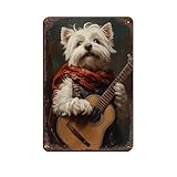 BNCEDJK Gitarre Spielender Plaque en métal vintage Malteser pour pub, club, café, bar, maison, décoration murale, affiche rétro 20 x 30 cm