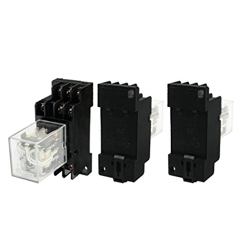 Relé electromagnético 3PDT 11 pines JCAKES con carril DIN para control industrial