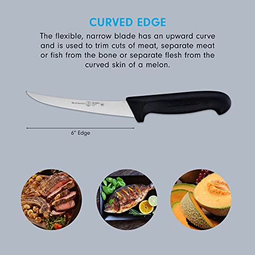 Messermeister Pro Series 6” Flexible Curved Boning Knife - German X50 Stainless Steel & Nsf-Approved Polyfibre Handle - 15-Degree Edge, Rust Resistant & Easy To Maintain - Made In Portugal #TOP2