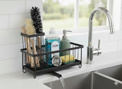 Eruidar Sponge Holder for Kitchen Sink, Rustproof Stainless Steel Sink