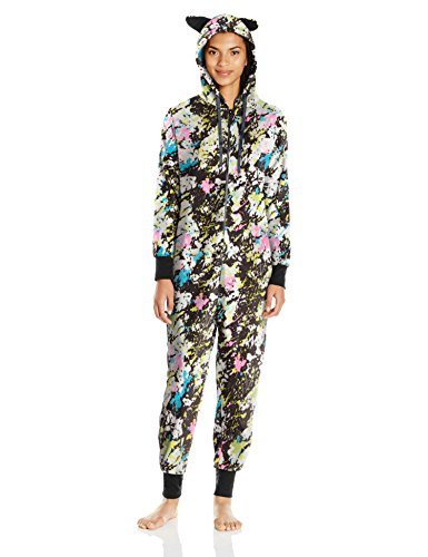 Totally Pink Women's Cozy Plush Onesie, Multi, Medium