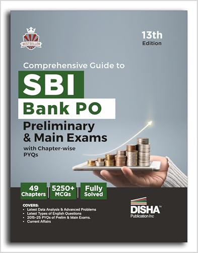 Image of Disha Comprehensive Guide to SBI Bank PO Preliminary & Main Exams with PYQs 13th Edition | Probationary Officers (POs) and Local Based Officers (LBOs) | 5000+ MCQs | Fully Solved