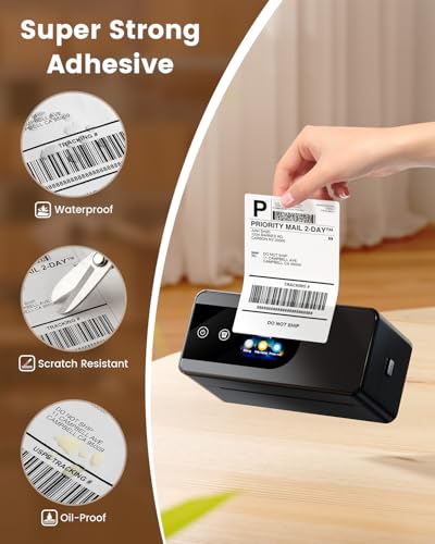 Image of Phomemo 4x6 Thermal Shipping Label (250 4x6 Per Fanfold Labels) | 4x6 Thermal Labels Fold, Compatible with MUNBYN,JADENS,Nelko,Rollo, KNAON, Phomemo Shipping Label Printer