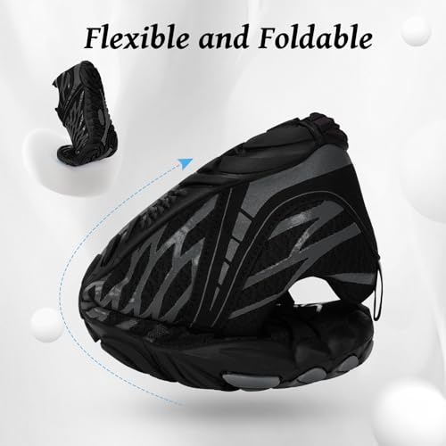 Image of Hike Barefoot Shoes Footwear, Pro Barefoot Shoes Women Men, Athletic Hiking Minimalist Water Shoe Breathable Quick Dry Zero Drop Trail Running Shoe with Non-Slip Sole & Wide Toe Box Black-a