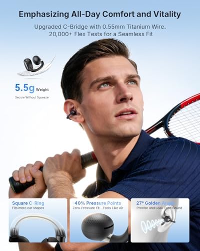 EarFun Clip 2 Open Ear Earbuds, Clip On Headphones, AI Translation Earbuds - 1