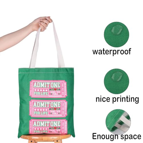 Bolsa Tote divertida rosa y verde JXGZSO para hermanas de sororidad - regalo miniatura 2