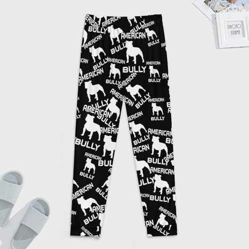 American Bully Dog Soft Men's Pajama Pant Straight-Fit Jogger Sleep Pants Casual Lounge Sleepwear PJs4