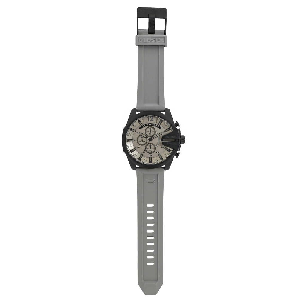 Diesel Mega Chief Uhr für Herren, Chronographenwerk mit Silikon- oder Nylonarmband