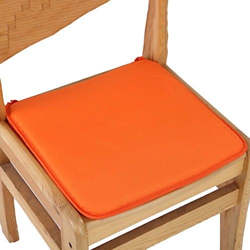 Ocamo 40X40CM Candy Colour Tie-on Type Soft Chair Cushion Seat Pads Garden Dining Office Home Decor Orange 40X40cm