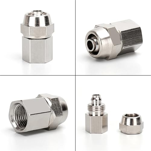 Conector neumático KPCF de cobre rosca 1/4 con ajuste para manguera de 8mm 3