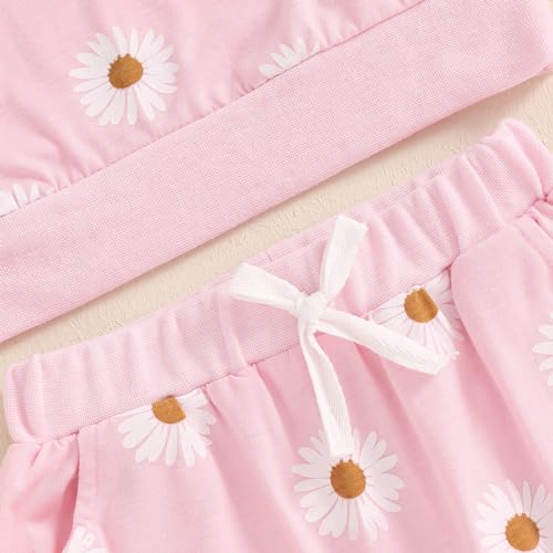 Newborn Infant Baby Girl Clothes Set Long Sleeve Sweatshirts Tops Pants Outfits Clothing Gifts 3 6 9 12 18 24 Months (I-Pink, 6-12 Months) - Thumbnail 7