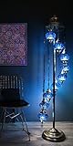 Asylove Turkish Lamp 9 Globe Mosaic Floor Lamp, Mosaic Standing Lamp 9 Globe Mosaic Moroccan Lamps F
