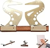 Adjustable Easel Hand Rest Support Bar, Artist Hand Support Bridge, Metal Wrist Rest Stand with Self-Locking Gravity Design, Adjustable Height & Angle, for Sketching Drawing