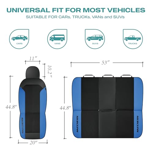 Skechers Car Seat Covers,GOGA Mat Oxford Cloth Seat Covers,Waterproof Car Seat Covers Front Seats,Automotive Universal Fit Seat Cover for Most Cars, Suvs, Trucks,Blue by Skechers - Used condition - Image 5