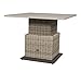 Produktbild lifestyle4living Gartentisch in beige, Polyrattan, Easystone-Tischplatte, höhenverstellbar, wetterfest, 90x90 cm | Hochwertiger moderner Tisch für 4 Personen