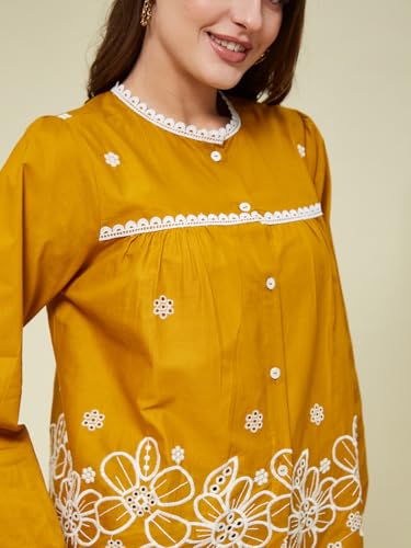 Image of J TURRITOPSIS Women's Cotton Peplum Casual Shirt