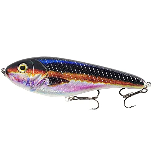 HUFFA 15cm 81g Glider Jerkbait Wobblers for Big Game Fishing Pike Musky Fishing Lures Buster Artificial Bait (Color : JKB150-06)