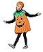 IKALI Girls Pumpkin Costume, Lantern Faces Fancy Dress up for Halloween Party (3-4T)