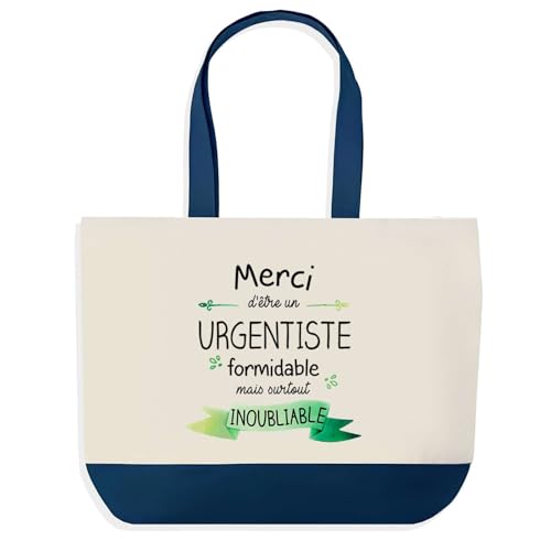 Sac de shopping bleu Planetee grand sac de course idée cadeau collègue