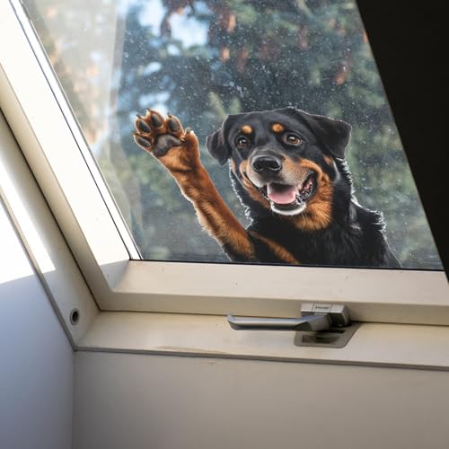 Vinilos adhesivos 3D de perro Rottweiler para decoración miniatura 3