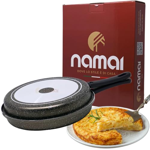 NAMAI -Padella per Frittata 32 CM, Alluminio Resistente, Made in Italy