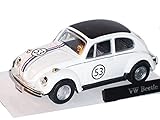 Aus Metall mit Plastikteilen Cararama Volkwagen KÄfer Herbie Nr 53 Weiss 1/43 Modell Auto Modellauto