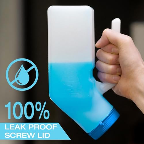 Image of Curepack Male Urinal Bottle, 1000mL Portable Urinal for Men with Glow-in-the-Dark Lid, Leak-Resistant Bedpan, Reusable Urine Collection Bottle for Elderly, Disabled, Bedridden Patients & Emergency Travel
