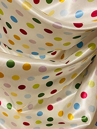 Image of Satin Crib Fitted Sheet for Baby, Girls, Boys, Toddler Bed,daybed to retain Hair Moisture (Polkadots Size 52 x 28 inches)