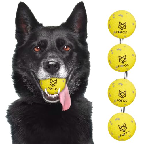 FOFOS Dog Balls Tennis Balls Dog Chew Toys for Aggressive Chewers ETPU 4Pcs by FOFOS - Used condition - US$21.83